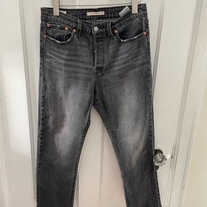 Levi’s Wedgie Straight Black cropped